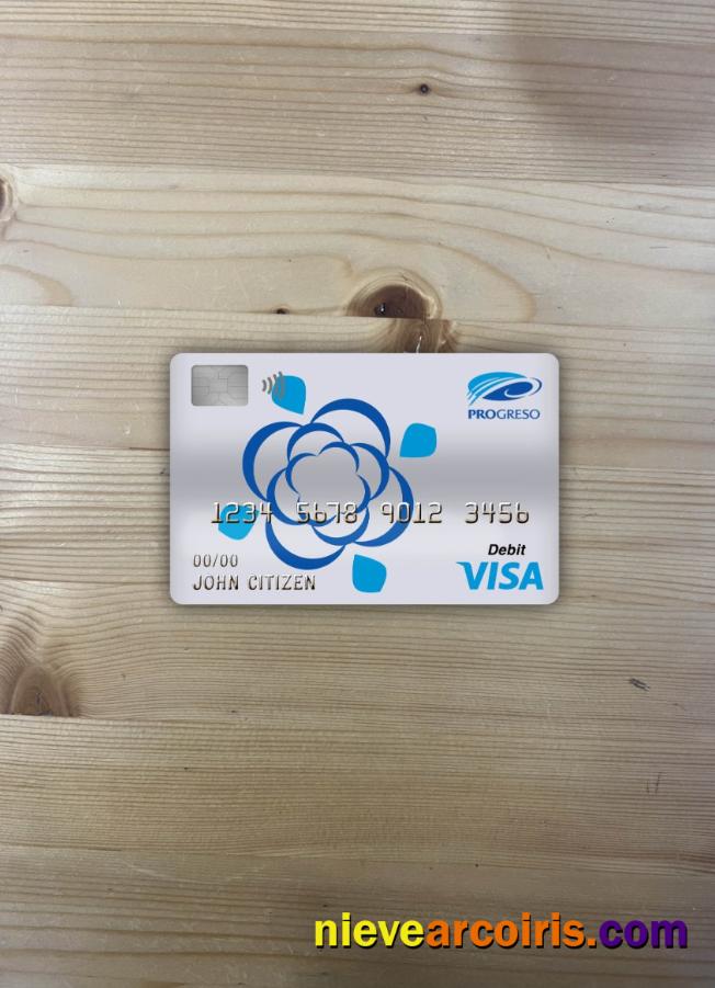 Dominican Republic Progreso bank visa debit card photolook